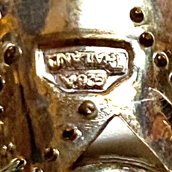 Sterling Silver, Marcasite & Crystal Teardrop Necklace - Picture 3 of 7